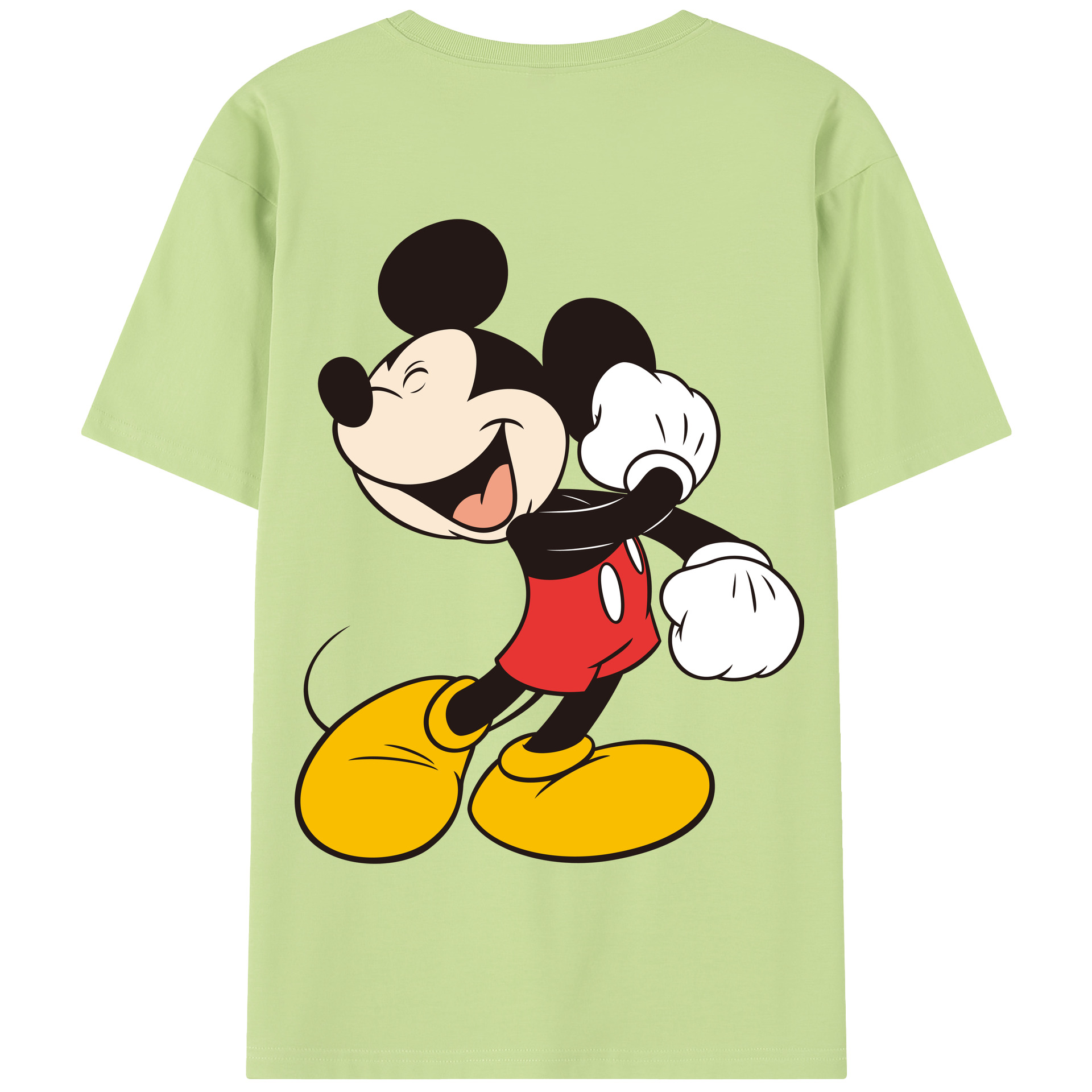 （画像用） ミッキーマウス Mickey Mouse 綿100％半袖Tシャツ（背面プリント）
